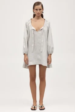 Myla Dress Twill Stripe