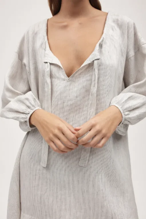 Myla Dress Twill Stripe