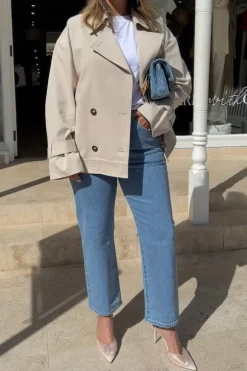 Neroli Short Trench Alabaster