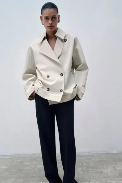 Neroli Short Trench Alabaster