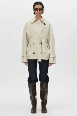 Neroli Short Trench Alabaster