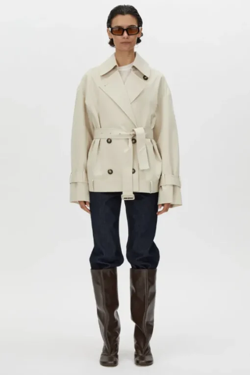 Neroli Short Trench Alabaster