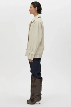 Neroli Short Trench Alabaster