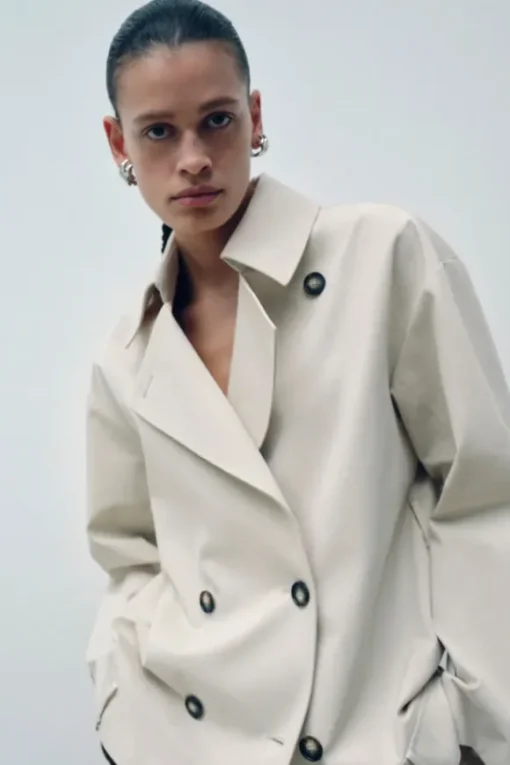 Neroli Short Trench Alabaster