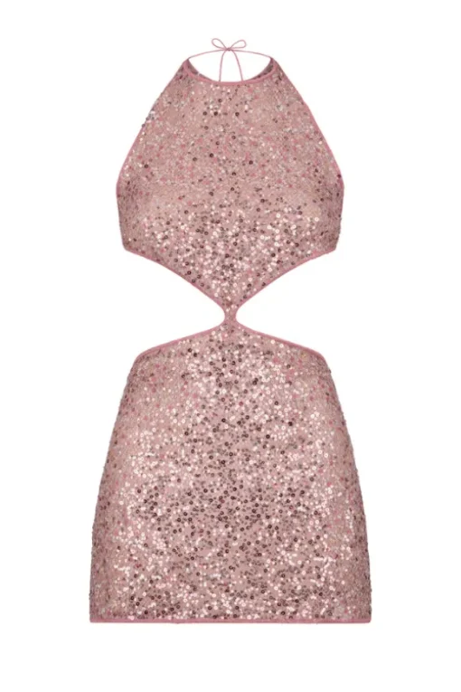 Netquins Cut Out Dress Old Rose