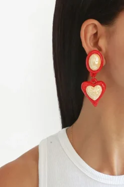 Night Fever Earrings Red