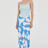 Oslo Crepe Knit Top Blue