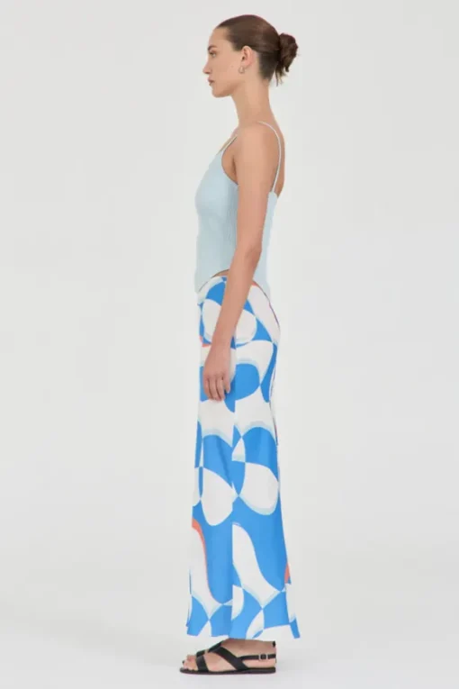 Oslo Crepe Knit Top Blue