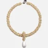 Pearl Drop Necklace Gold