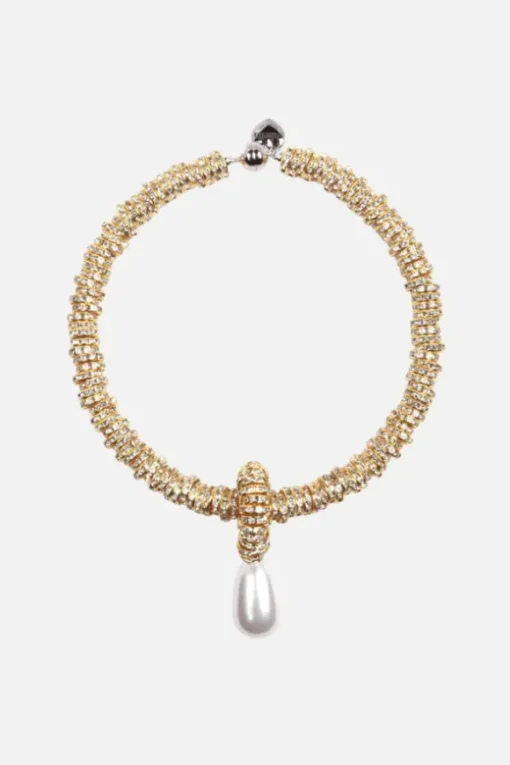 Pearl Drop Necklace Gold