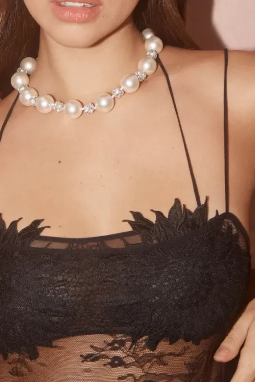 Pills 'n Pearls Necklace Silver