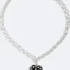 Polka Hot Heart Necklace Silver