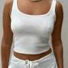 Round Neck Crop White