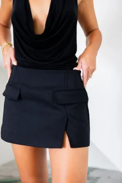 Saint Plunge Top Black