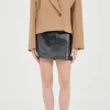 Sander Cropped Wool Coat Camel