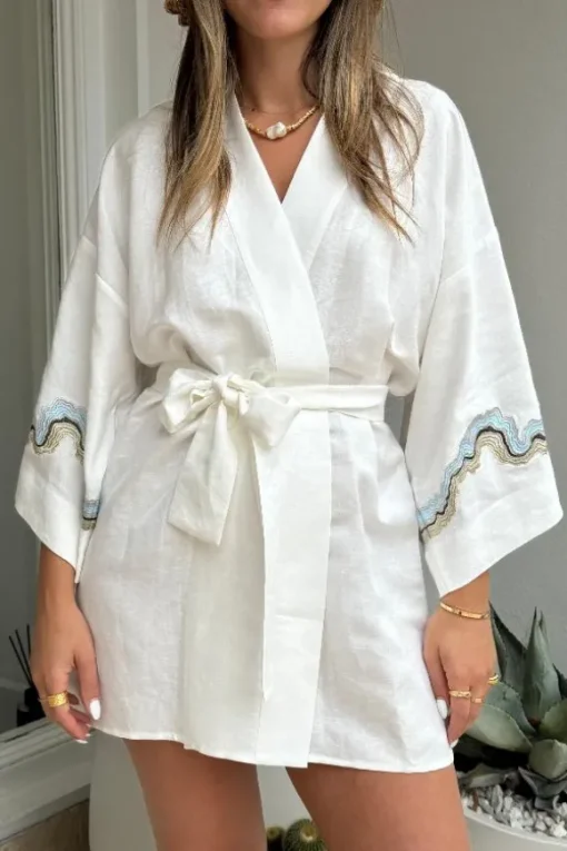 Serene Kimono Dress Cream