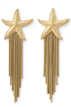 Shooting Star Gold Earrings