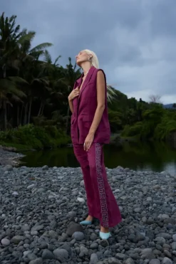 Sig Linen Pant Plum