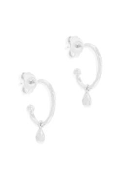 Silver Divine Grace Hoops