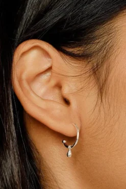 Silver Divine Grace Hoops