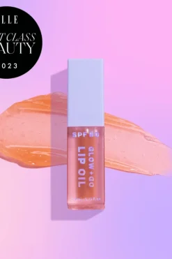 SPF50 Glow + Go Lip Oil in Salted Caramel