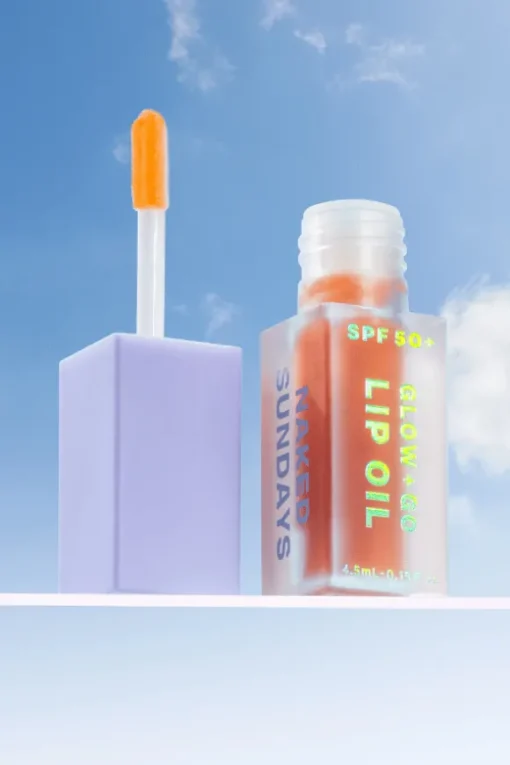 SPF50 Glow + Go Lip Oil in Salted Caramel