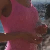 Square Neck Swim Candy Pink