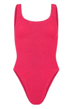 Square Neck Swim Hot Pink
