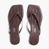 Square Toe Lily Carob Croc