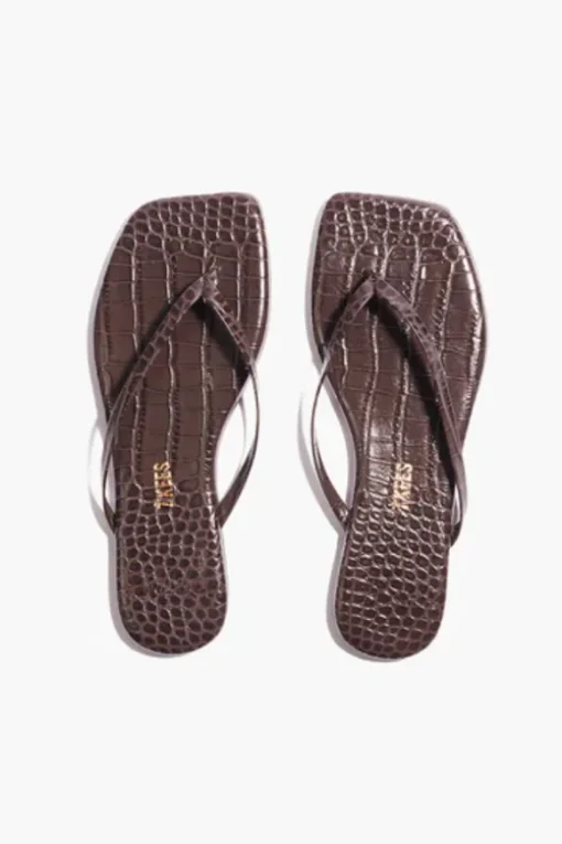 Square Toe Lily Carob Croc