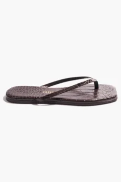 Square Toe Lily Carob Croc