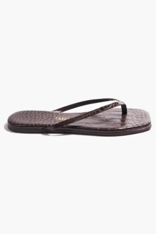 Square Toe Lily Carob Croc