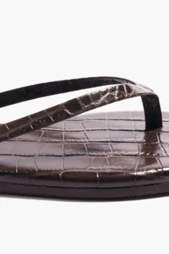 Square Toe Lily Carob Croc