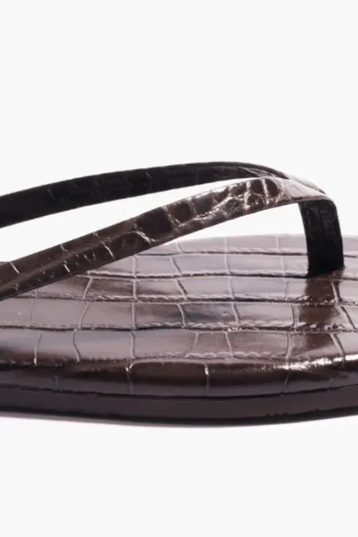 Square Toe Lily Carob Croc