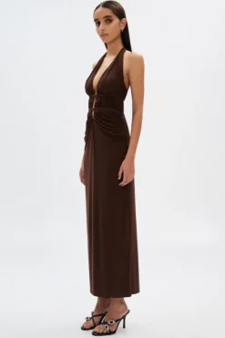 The Celine Mesh Dress Espresso