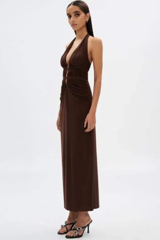 The Celine Mesh Dress Espresso