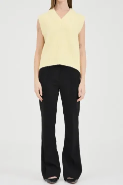 The Fluffy Knit Vest Lemon