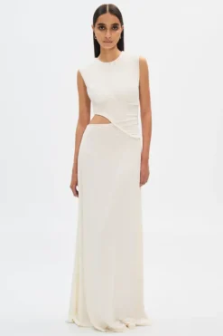 The Sierra Jersey Gown Ivory