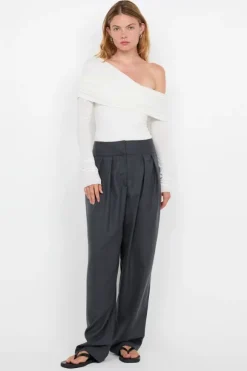 Tillie Drape Top White