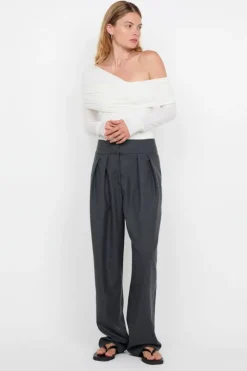 Tillie Drape Top White
