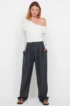 Tillie Drape Top White