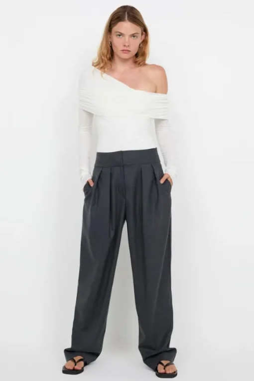 Tillie Drape Top White