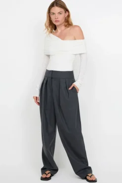 Tillie Drape Top White