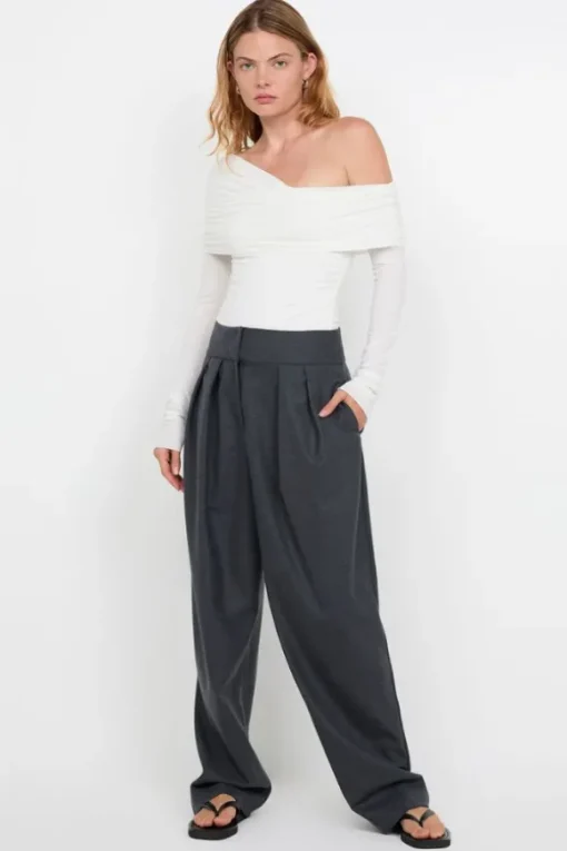 Tillie Drape Top White