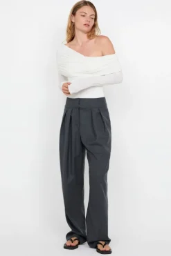 Tillie Drape Top White