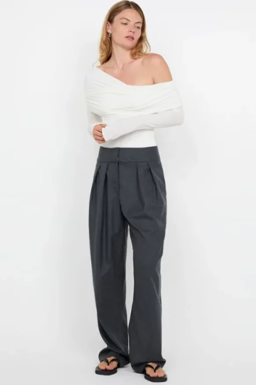 Tillie Drape Top White