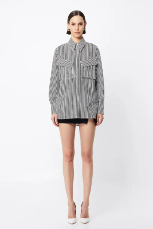 Tudor Shirt Black/White Stripe