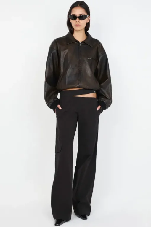 Tyla Bomber Jacket Vintage Choc