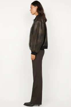 Tyla Bomber Jacket Vintage Choc