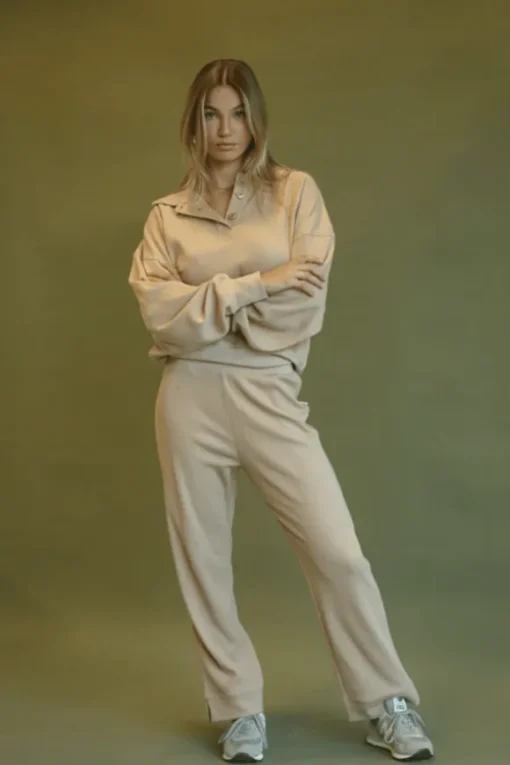 Waffle Straight Leg Pant Coffee